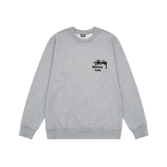 Men's Stussy Playing Card Print Grey Sweatshirt